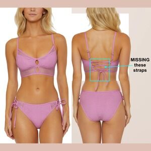 NWD Becca [ 2PC] Network Cami Bikini Top Small + Medium Tie Hipster Bottom T1978